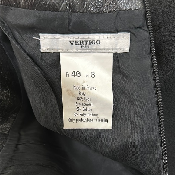 Wool Black Sleeveless Dress Size 8 - Picture 6 of 6